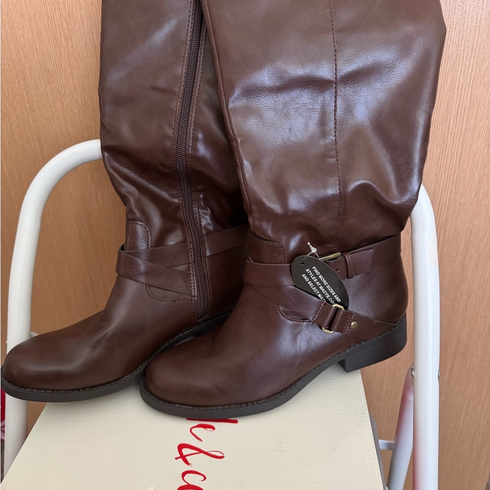 Style & Co. Rich Brown Heeled Boots